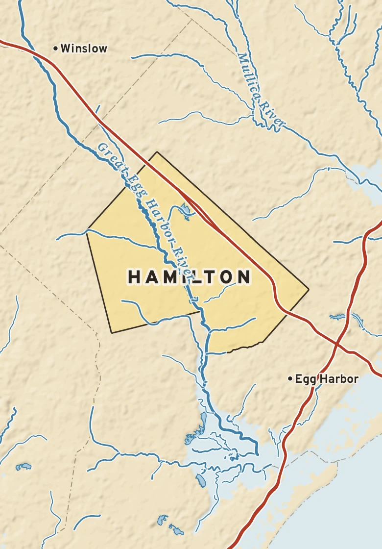 Atlas plate of Hamilton, New Jersey.