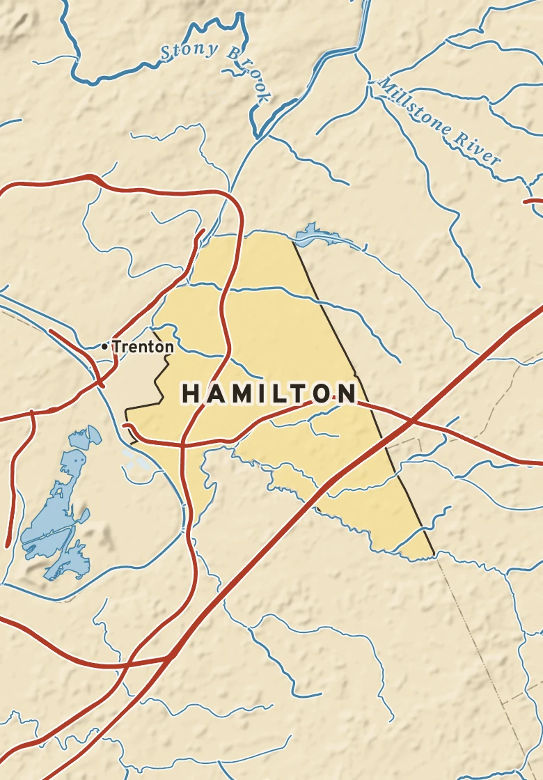 Atlas plate of Hamilton, New Jersey.