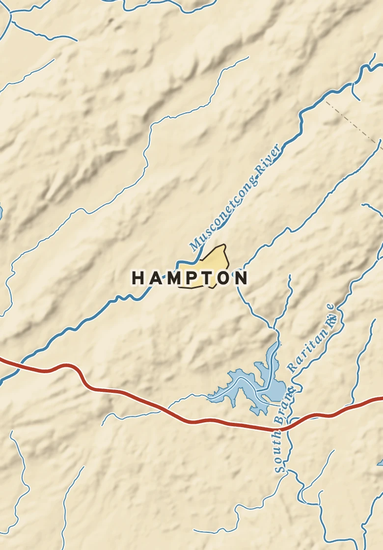Atlas plate of Hampton, New Jersey.