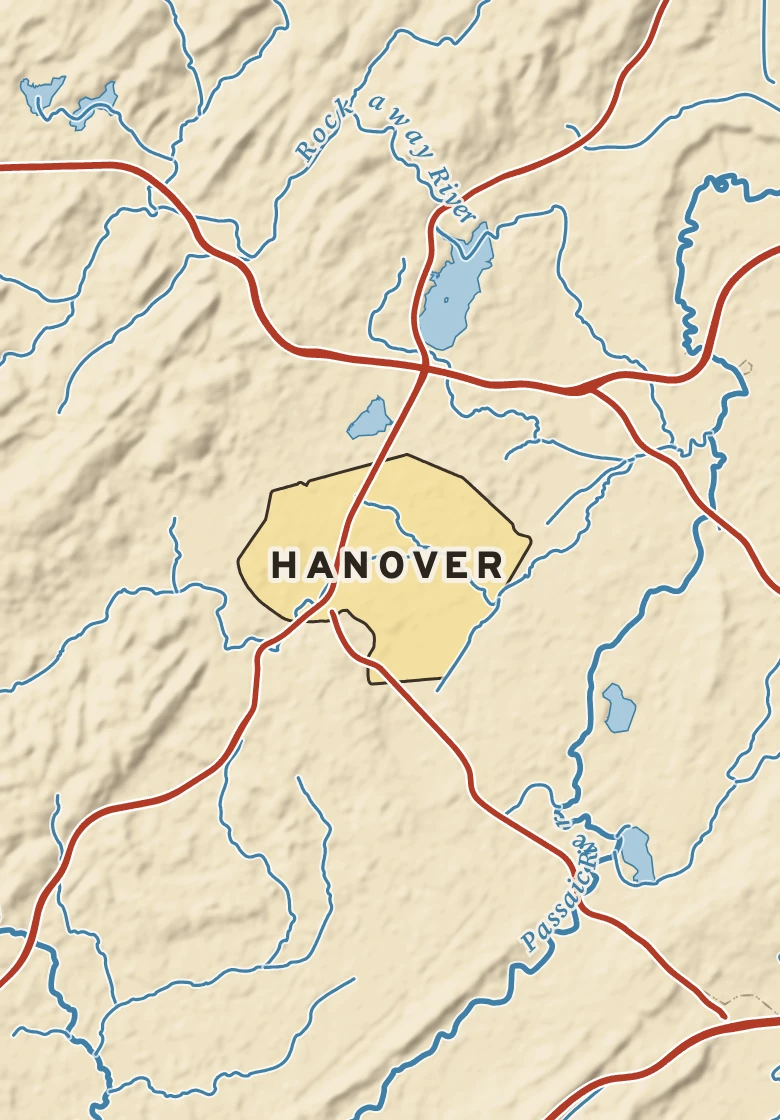 Atlas plate of Hanover, New Jersey.