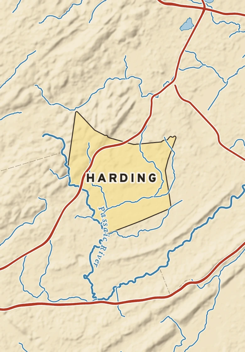 Atlas plate of Harding, New Jersey.