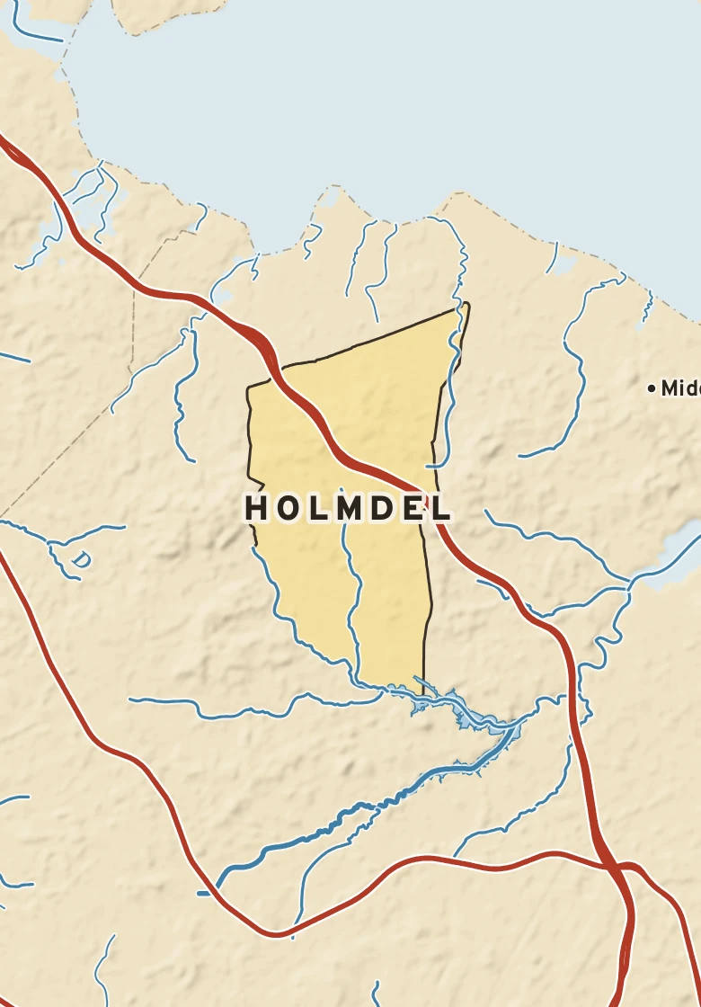 Atlas plate of Holmdel, New Jersey.