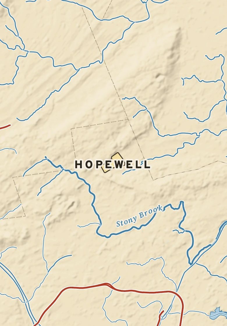 Atlas plate of Hopewell, New Jersey.
