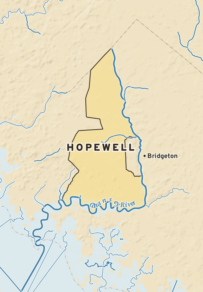 Atlas plate of Hopewell, New Jersey.