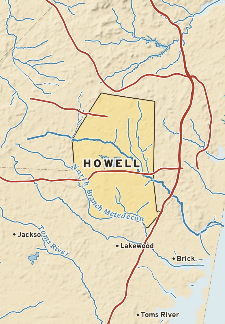 Atlas plate of Howell, New Jersey.
