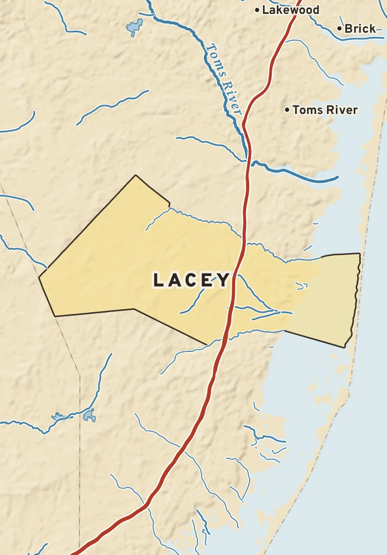 Atlas plate of Lacey, New Jersey.