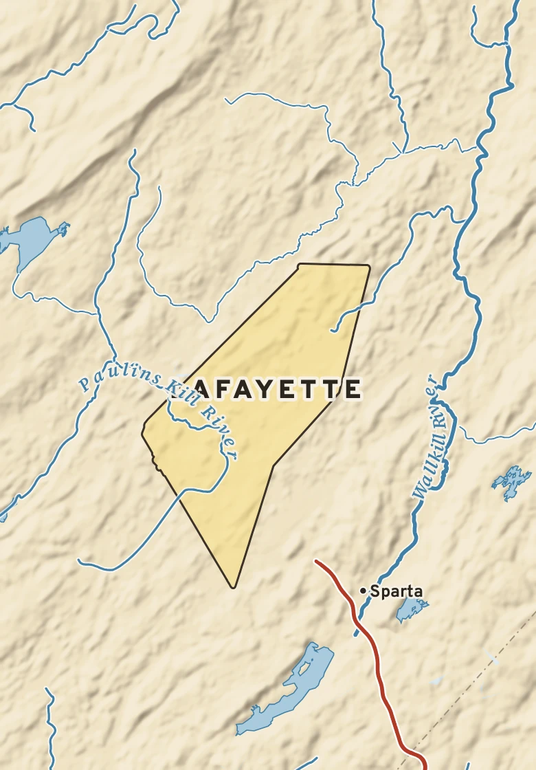 Atlas plate of Lafayette, New Jersey.