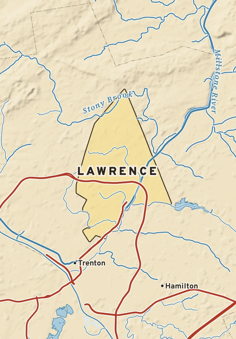 Atlas plate of Lawrence, New Jersey.
