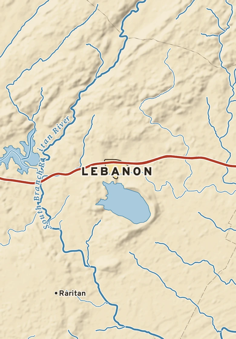 Atlas plate of Lebanon, New Jersey.