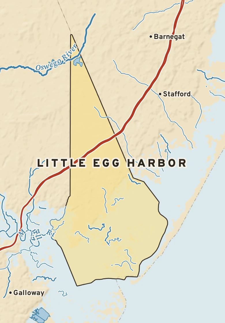 Atlas plate of Little Egg Harbor, New Jersey.