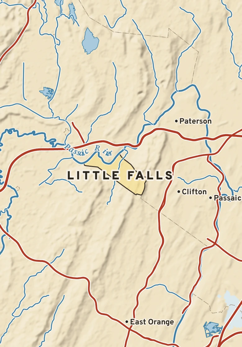 Atlas plate of Little Falls, New Jersey.