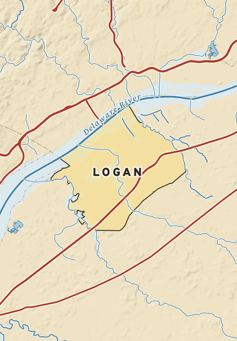 Atlas plate of Logan, New Jersey.