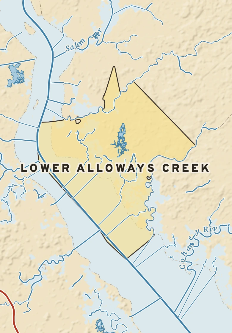 Atlas plate of Lower Alloways Creek, New Jersey.