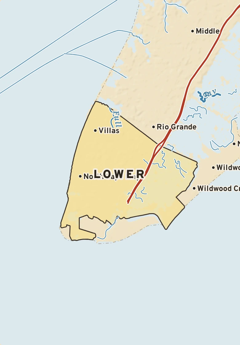 Atlas plate of Lower, New Jersey.