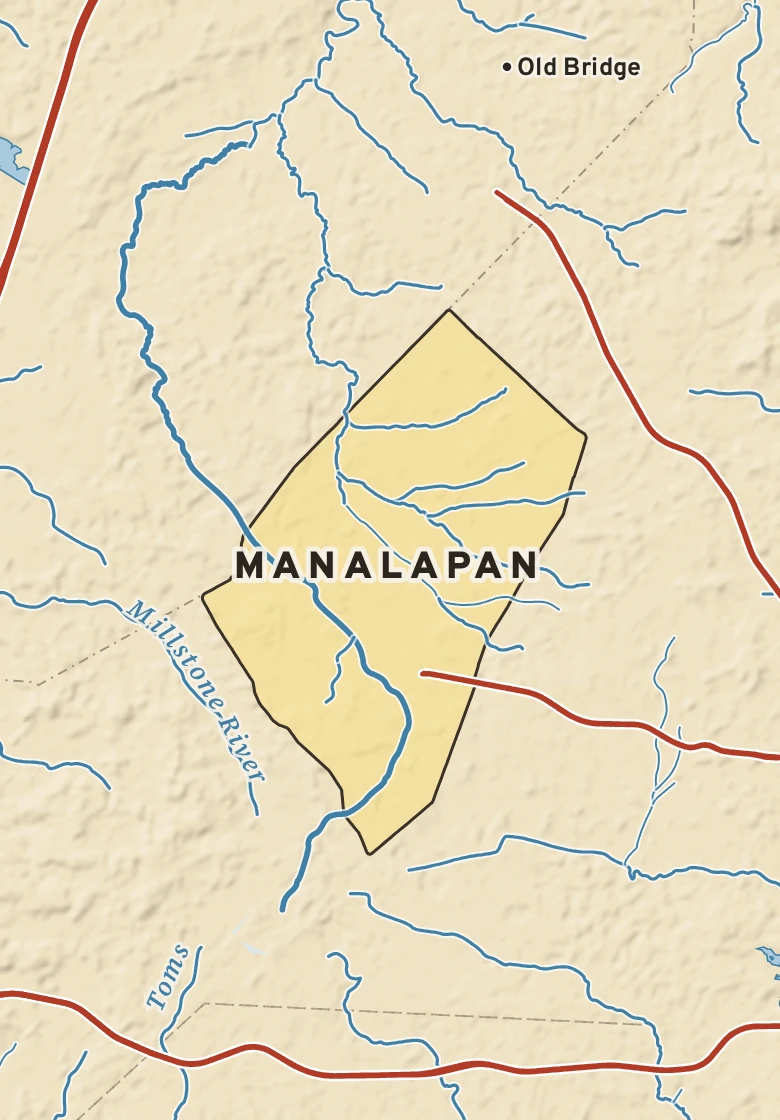 Atlas plate of Manalapan, New Jersey.