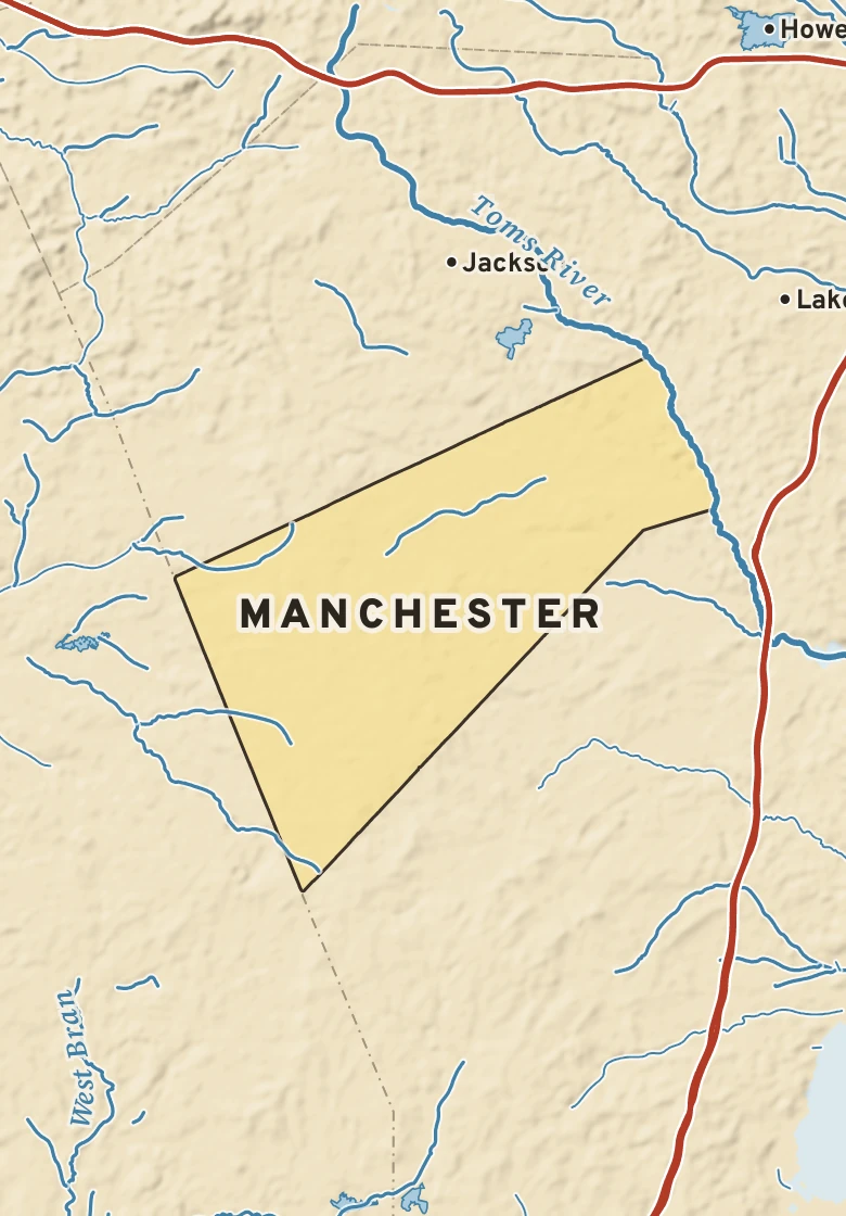 Atlas plate of Manchester, New Jersey.