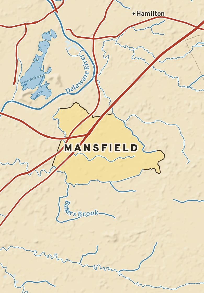 Atlas plate of Mansfield, New Jersey.