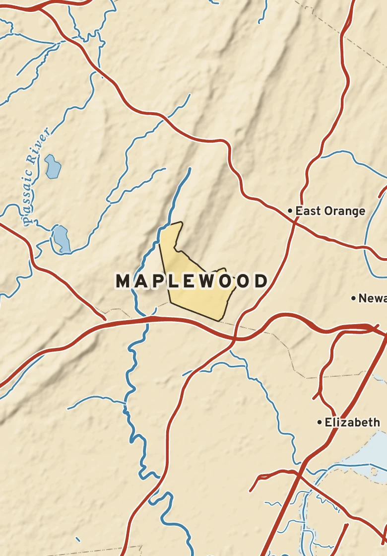 Atlas plate of Maplewood, New Jersey.