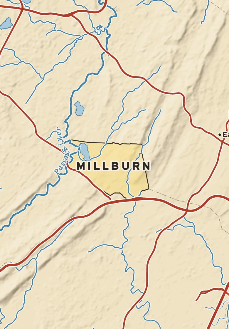 Atlas plate of Millburn, New Jersey.