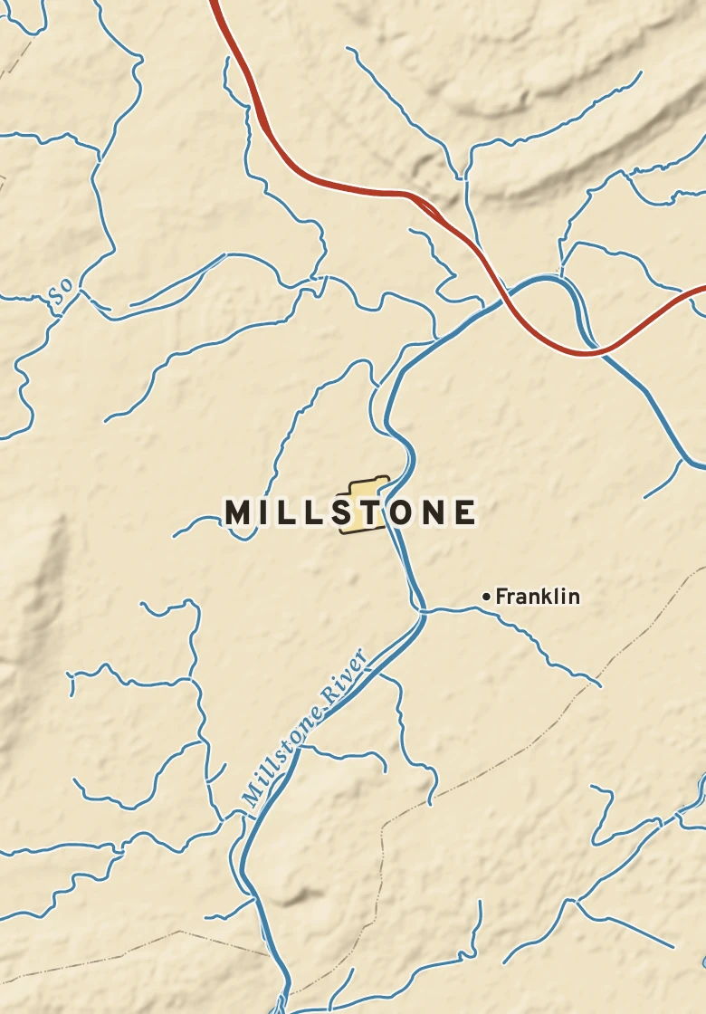 Atlas plate of Millstone, New Jersey.