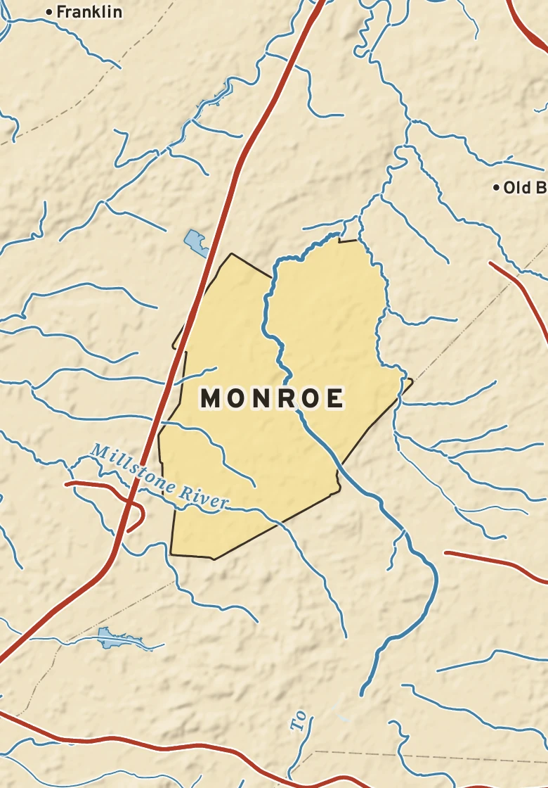 Atlas plate of Monroe, New Jersey.