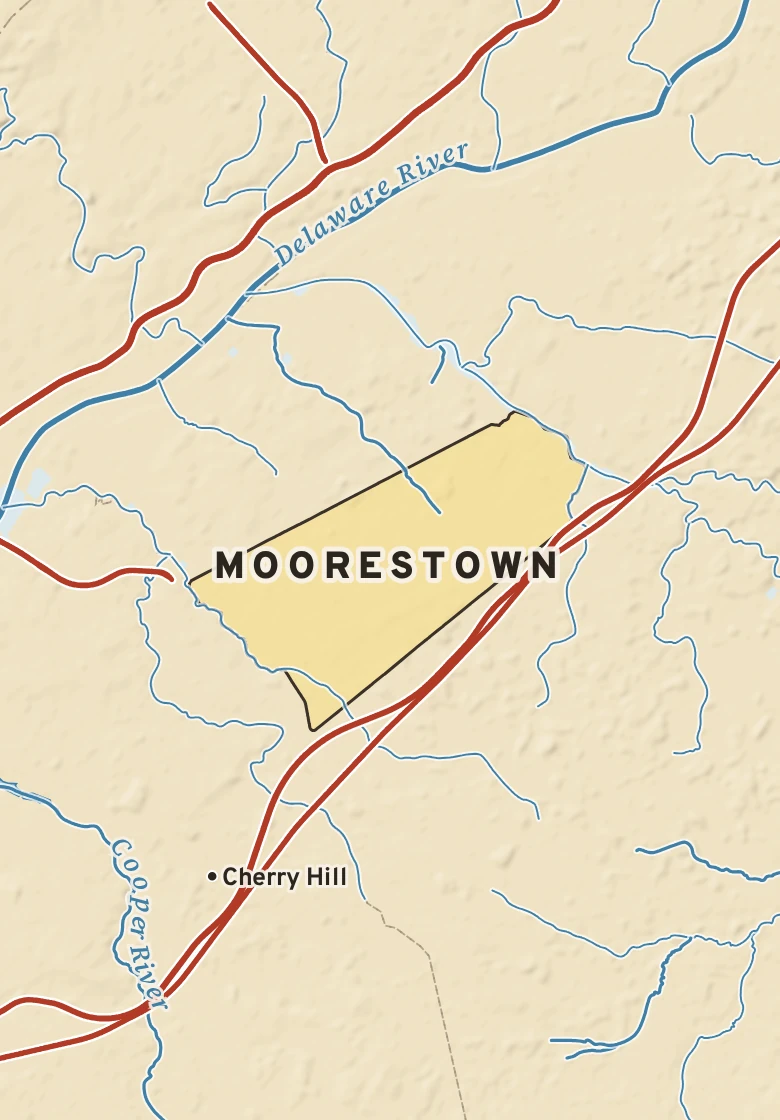 Atlas plate of Moorestown, New Jersey.