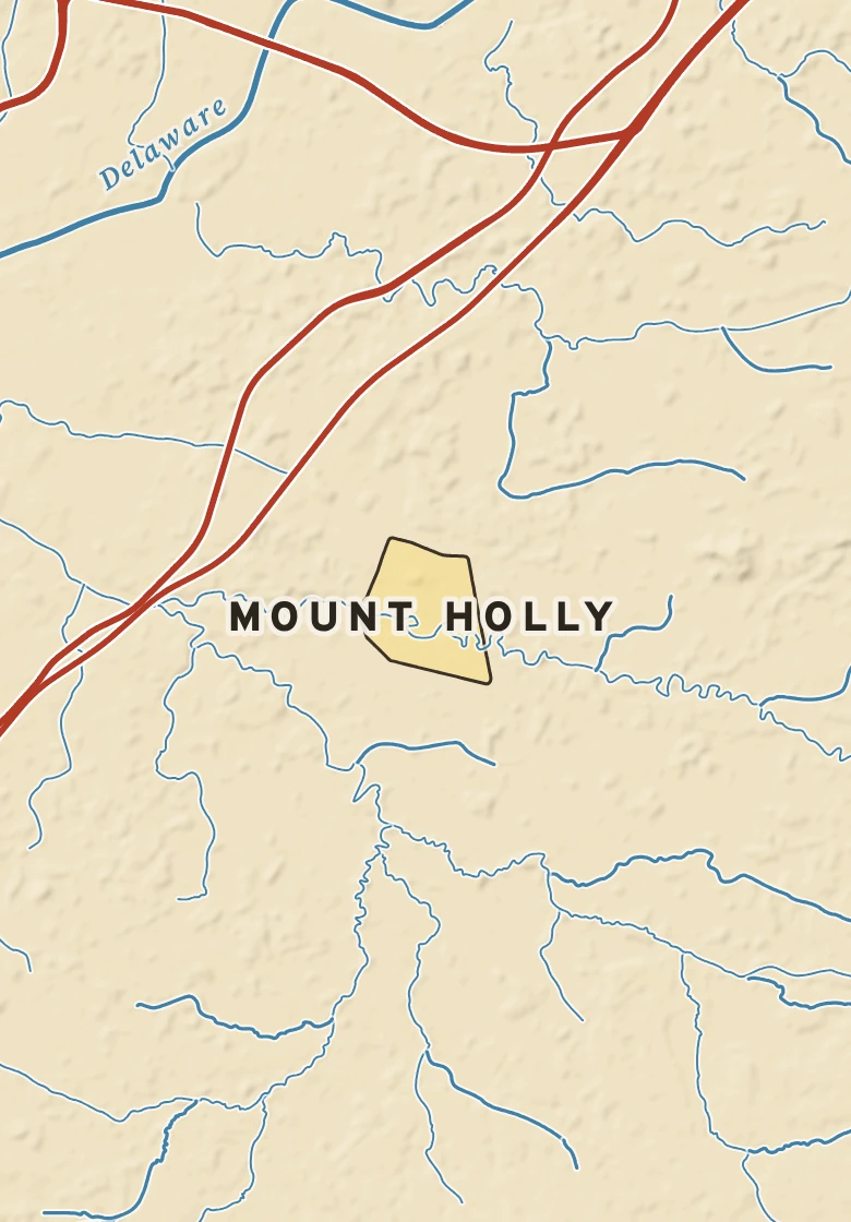 Atlas plate of Mount Holly, New Jersey.