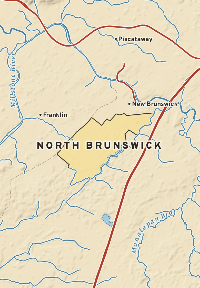 Atlas plate of North Brunswick, New Jersey.