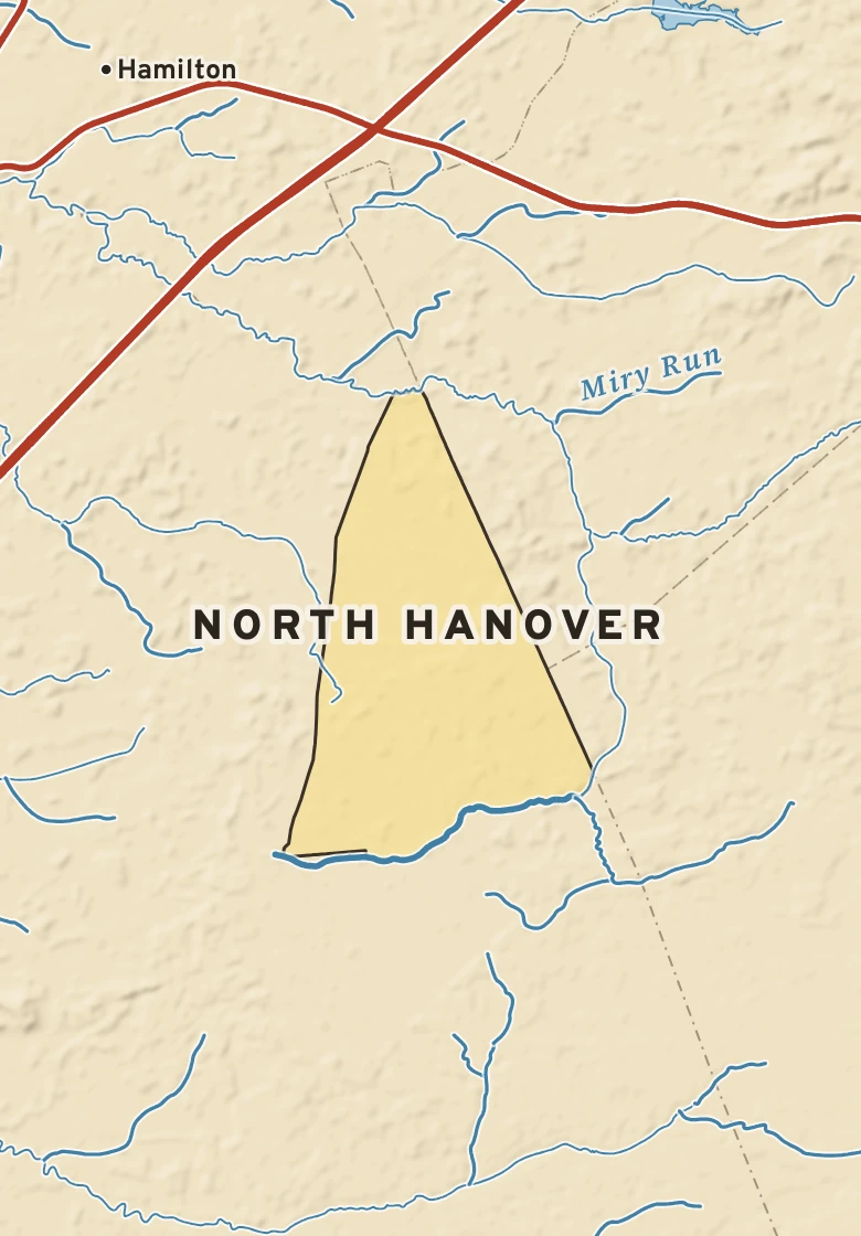 Atlas plate of North Hanover, New Jersey.