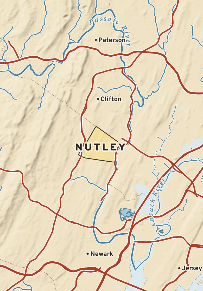 Atlas plate of Nutley, New Jersey.