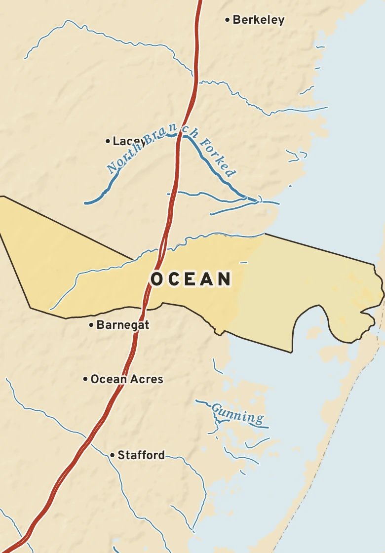 Atlas plate of Ocean, New Jersey.