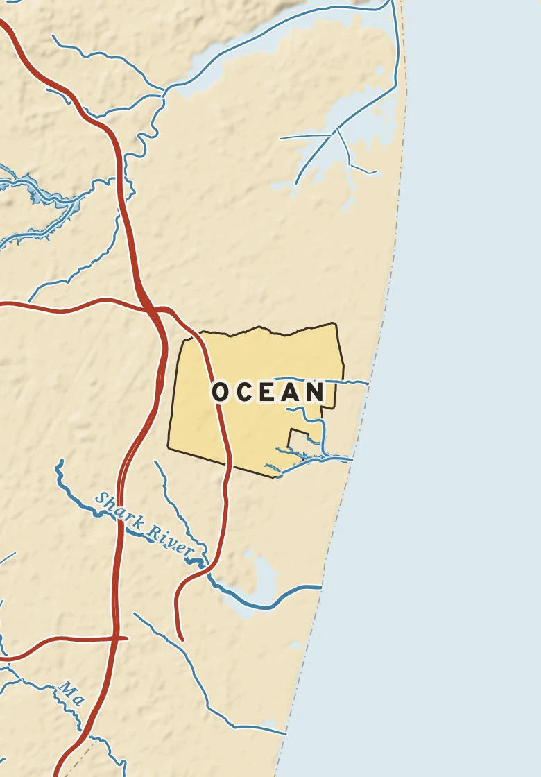 Atlas plate of Ocean, New Jersey.