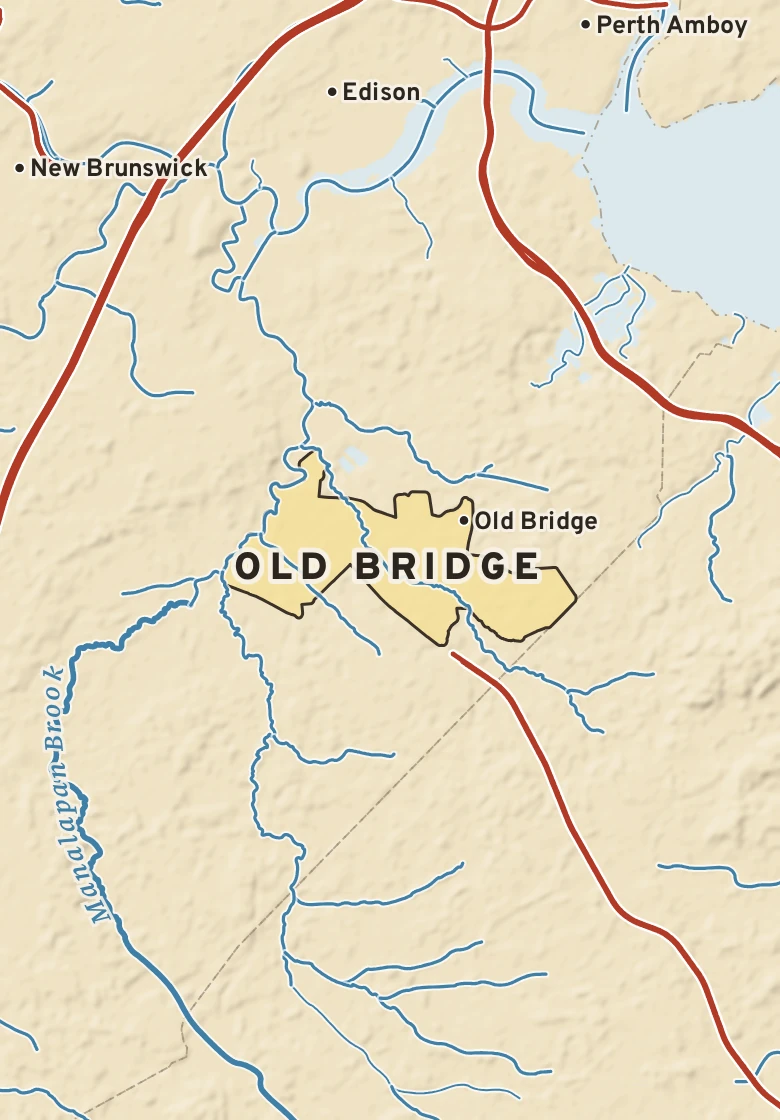 Atlas plate of Old Bridge, New Jersey.