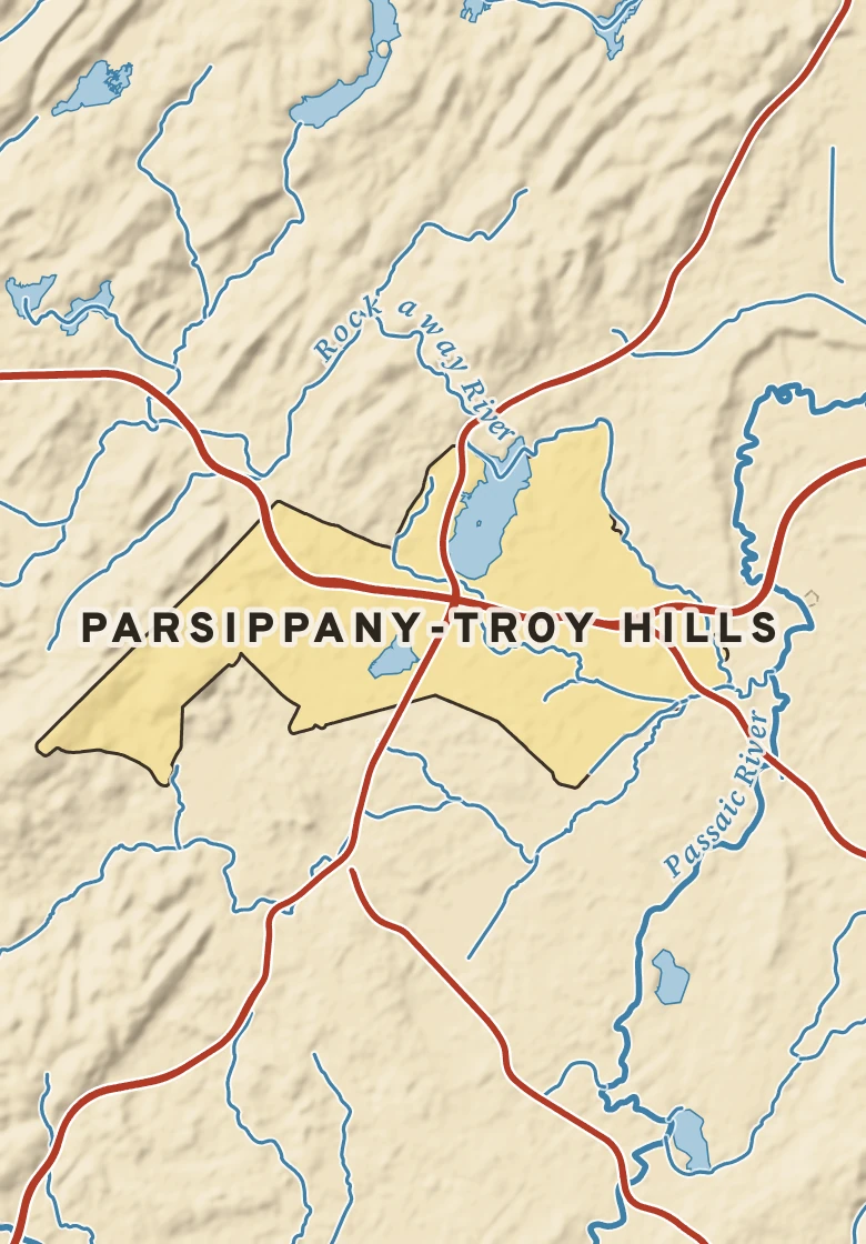Atlas plate of Parsippany-Troy Hills, New Jersey.