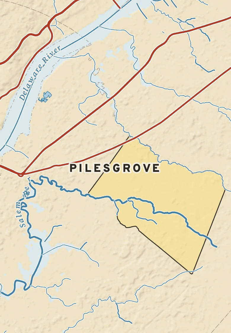 Atlas plate of Pilesgrove, New Jersey.