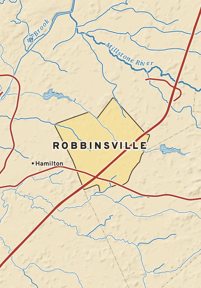 Atlas plate of Robbinsville, New Jersey.