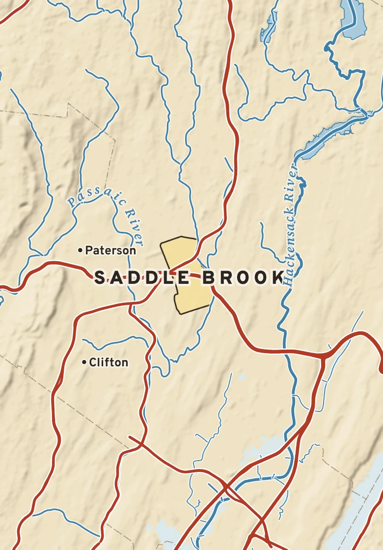 Atlas plate of Saddle Brook, New Jersey.