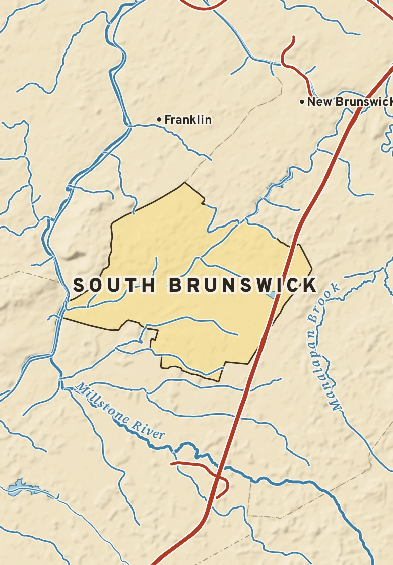 Atlas plate of South Brunswick, New Jersey.