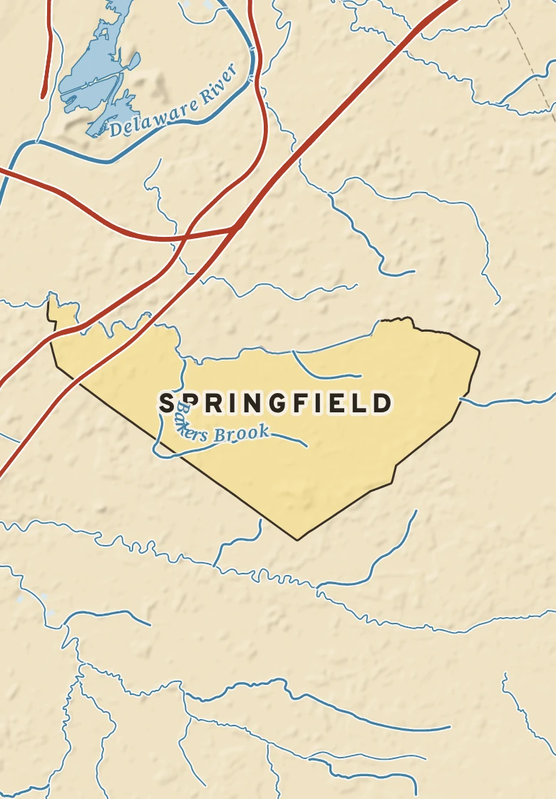 Atlas plate of Springfield, New Jersey.