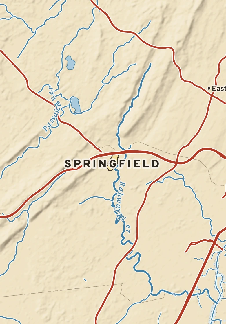 Atlas plate of Springfield, New Jersey.