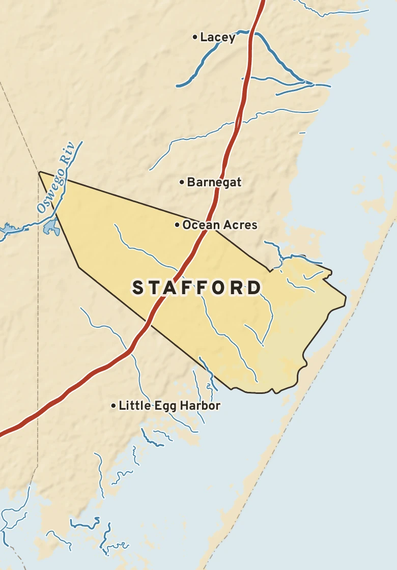 Atlas plate of Stafford, New Jersey.