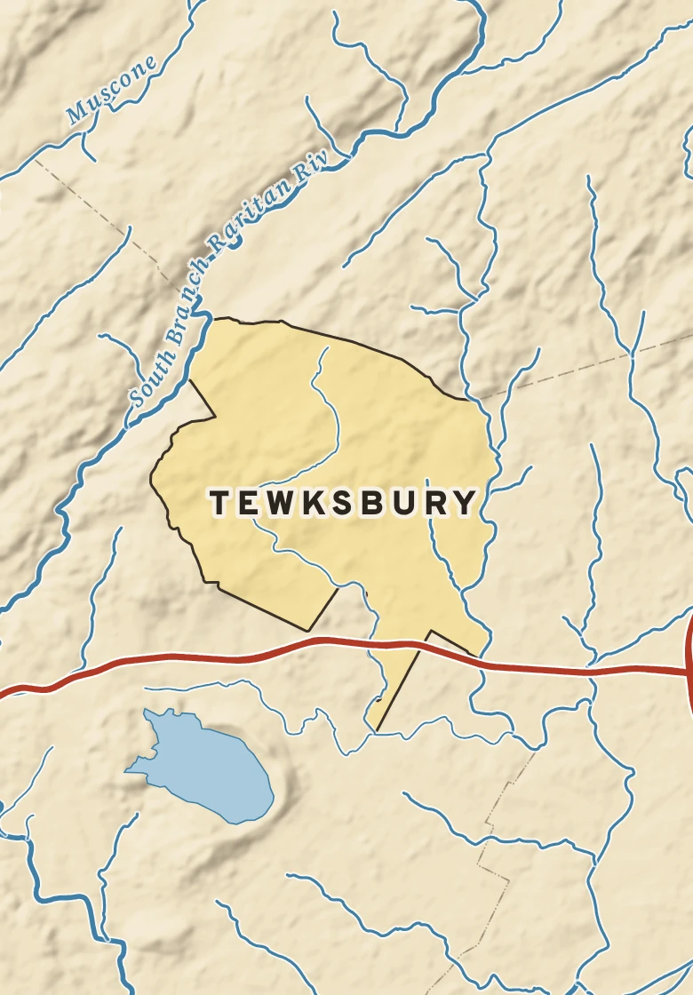 Atlas plate of Tewksbury, New Jersey.