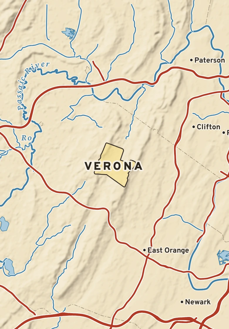 Atlas plate of Verona, New Jersey.