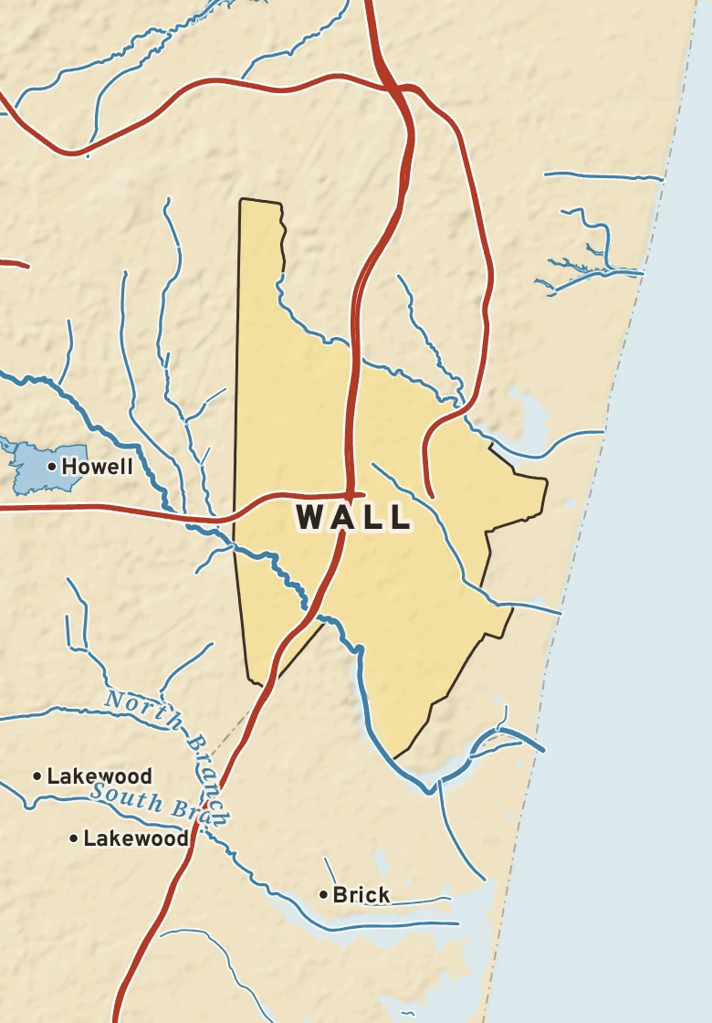 Atlas plate of Wall, New Jersey.