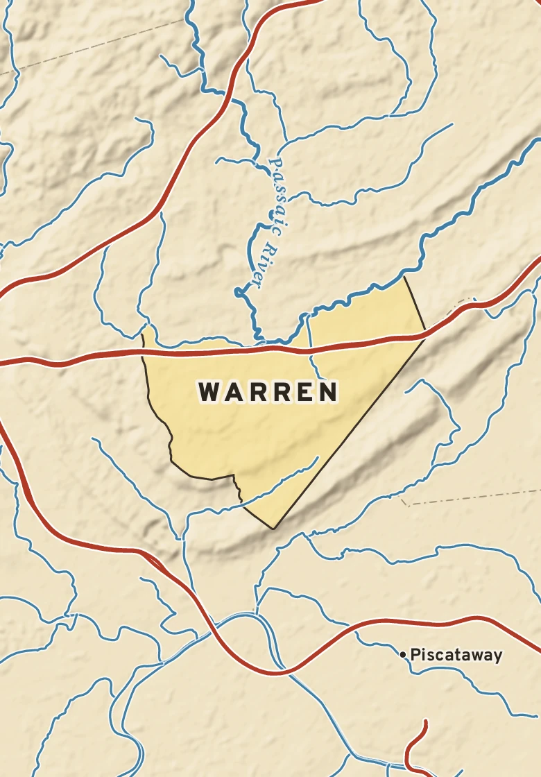 Atlas plate of Warren, New Jersey.