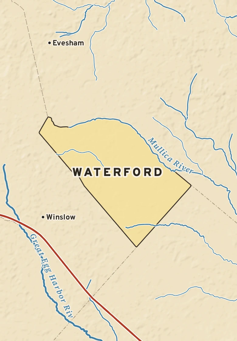 Atlas plate of Waterford, New Jersey.