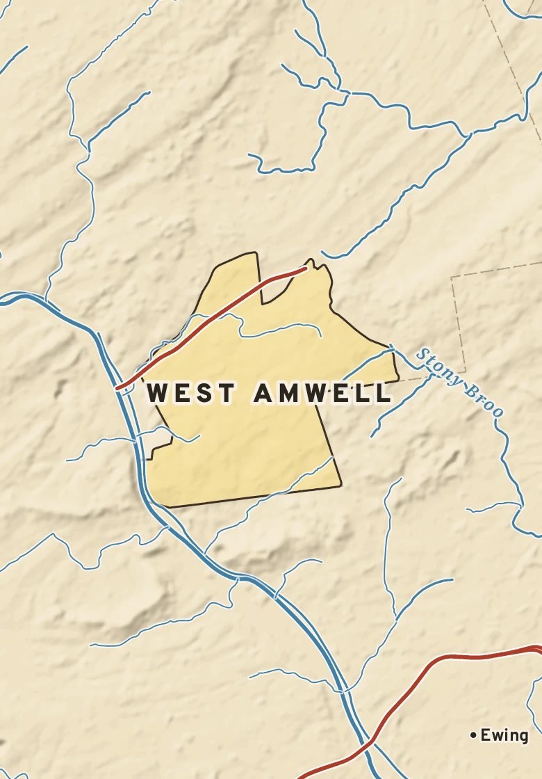 Atlas plate of West Amwell, New Jersey.