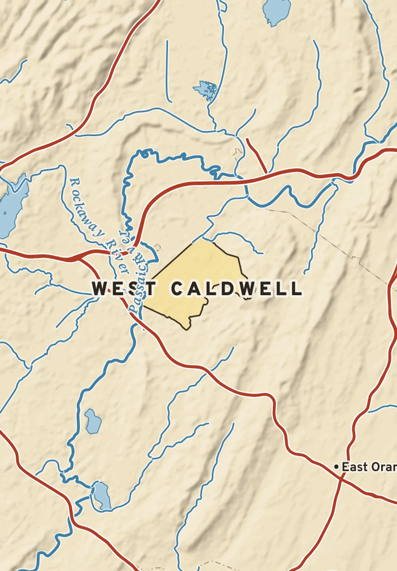 Atlas plate of West Caldwell, New Jersey.