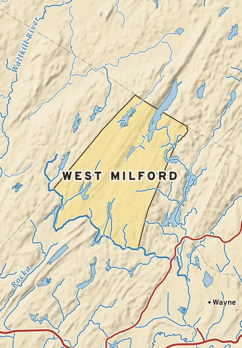 Atlas plate of West Milford, New Jersey.