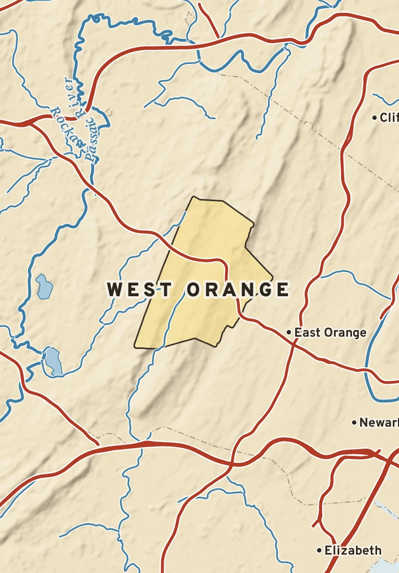 Atlas plate of West Orange, New Jersey.
